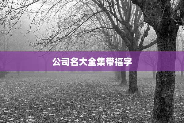 公司名大全集带福字