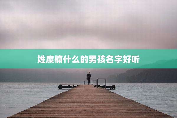 姓糜楠什么的男孩名字好听