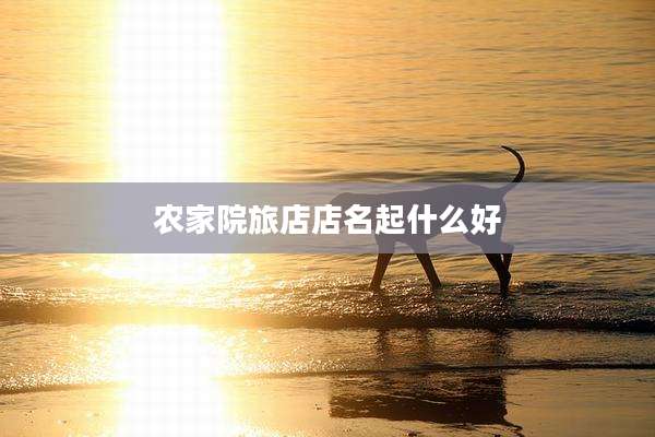 农家院旅店店名起什么好