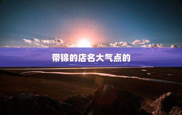 带锦的店名大气点的