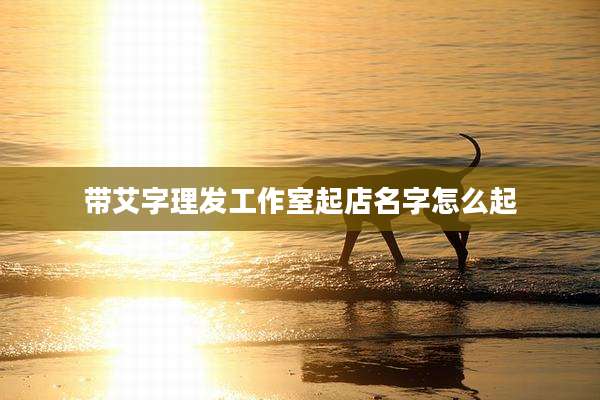 带艾字理发工作室起店名字怎么起