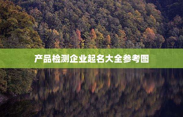 产品检测企业起名大全参考图