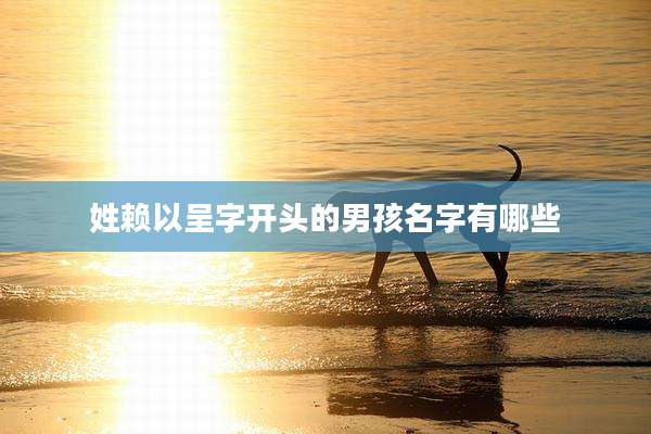 姓赖以呈字开头的男孩名字有哪些