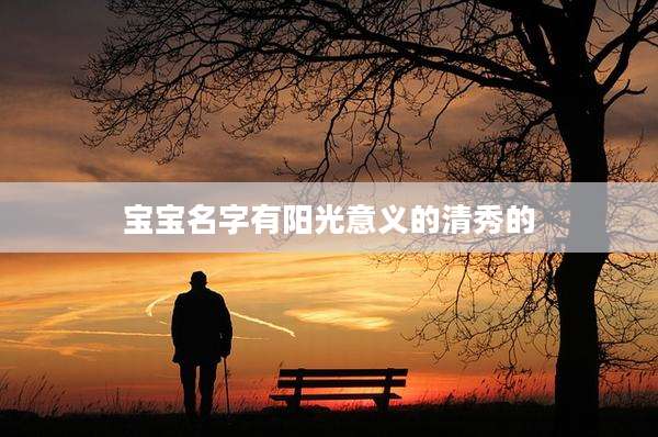 宝宝名字有阳光意义的清秀的