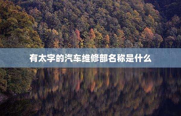 有太字的汽车维修部名称是什么