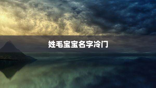 姓毛宝宝名字冷门