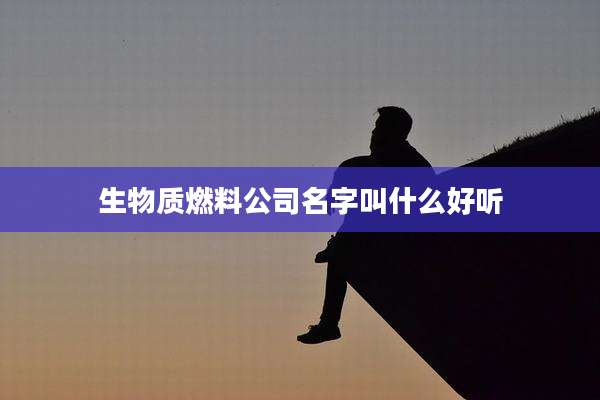 生物质燃料公司名字叫什么好听