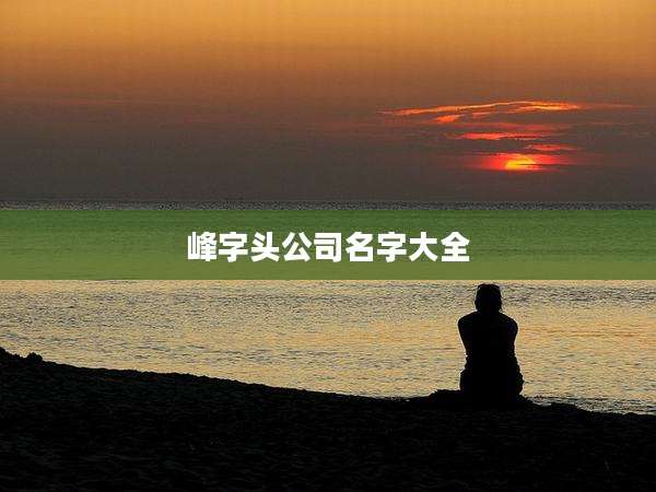 峰字头公司名字大全