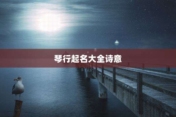 琴行起名大全诗意