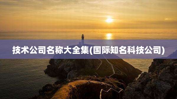 技术公司名称大全集(国际知名科技公司)