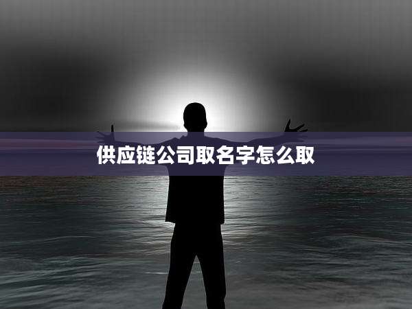 供应链公司取名字怎么取