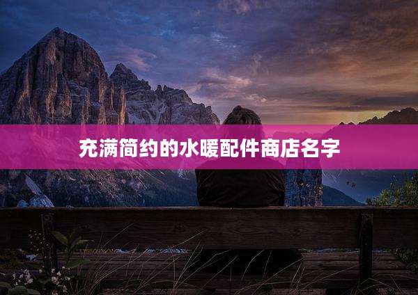 充满简约的水暖配件商店名字