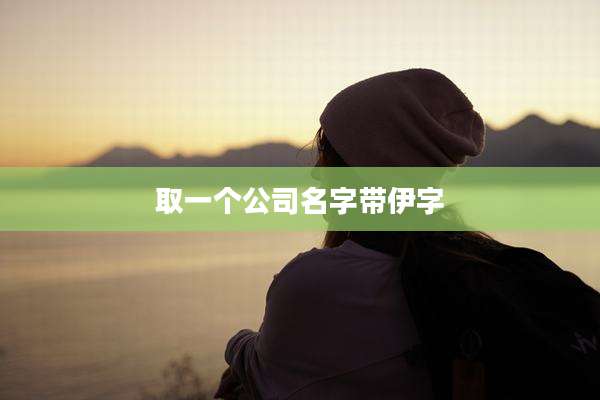 取一个公司名字带伊字