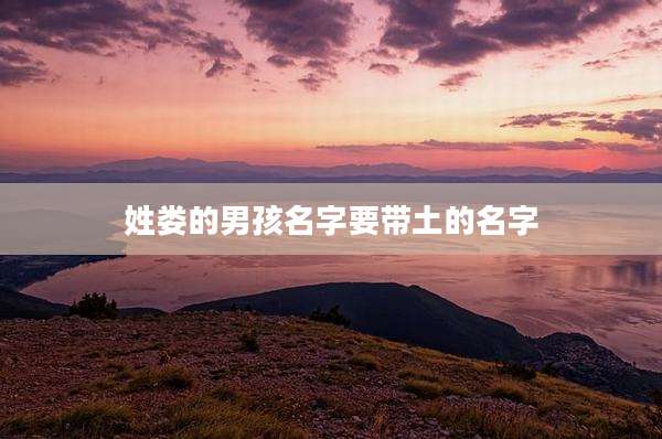 姓娄的男孩名字要带土的名字