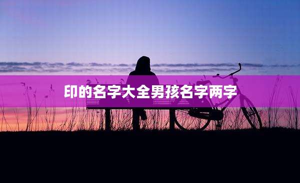 印的名字大全男孩名字两字