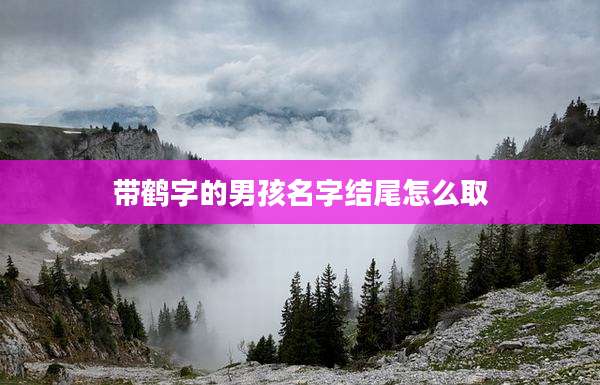 带鹤字的男孩名字结尾怎么取