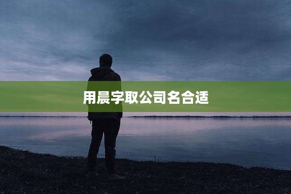用晨字取公司名合适