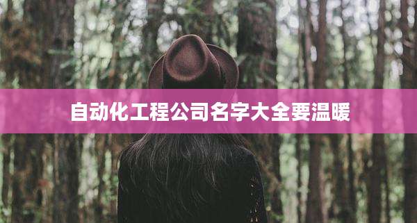 自动化工程公司名字大全要温暖