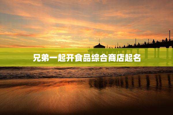 兄弟一起开食品综合商店起名