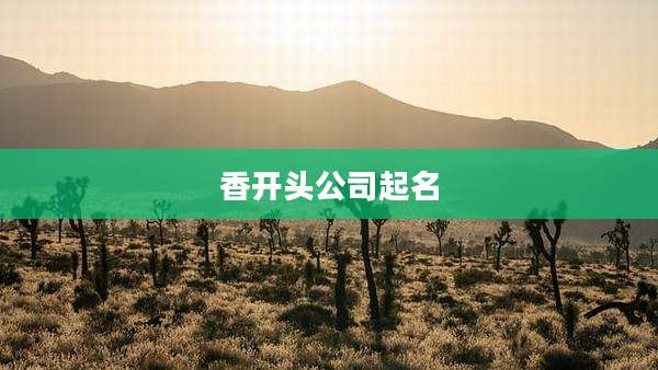 香开头公司起名