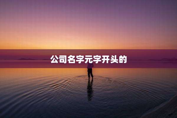 公司名字元字开头的