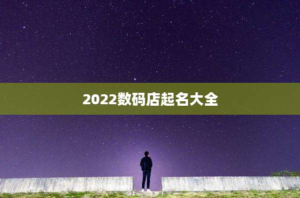 2022数码店起名大全