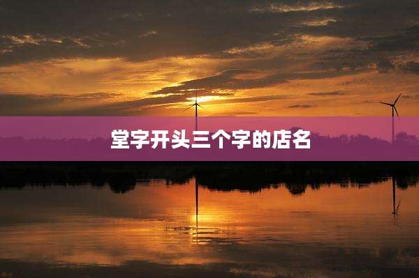 堂字开头三个字的店名