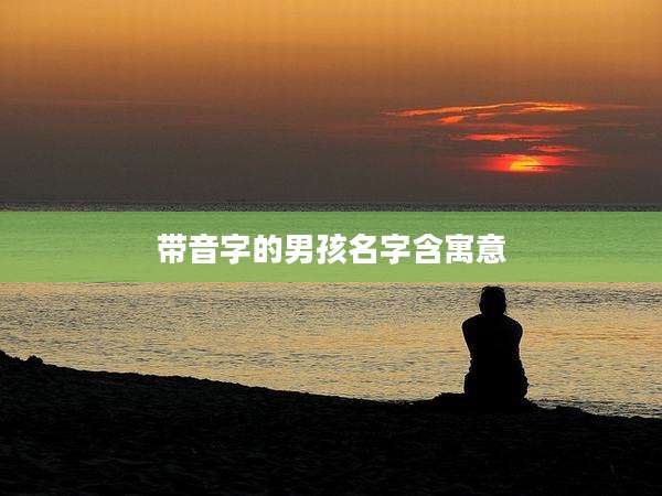 带音字的男孩名字含寓意