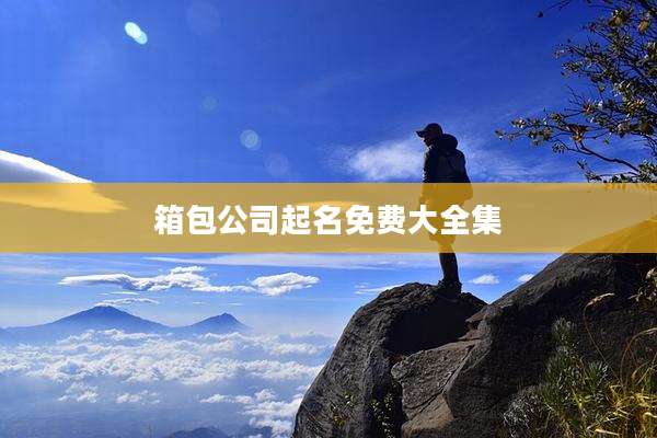 箱包公司起名免费大全集