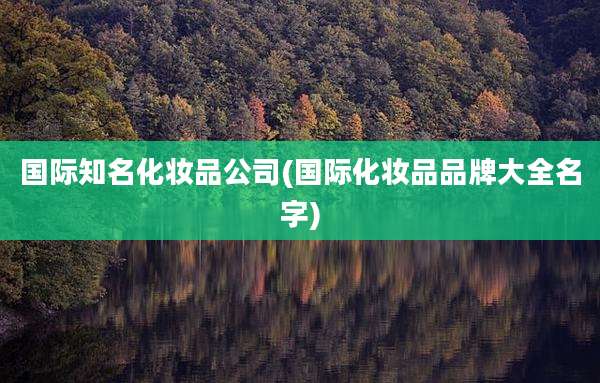 国际知名化妆品公司(国际化妆品品牌大全名字)