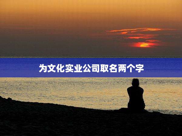 为文化实业公司取名两个字