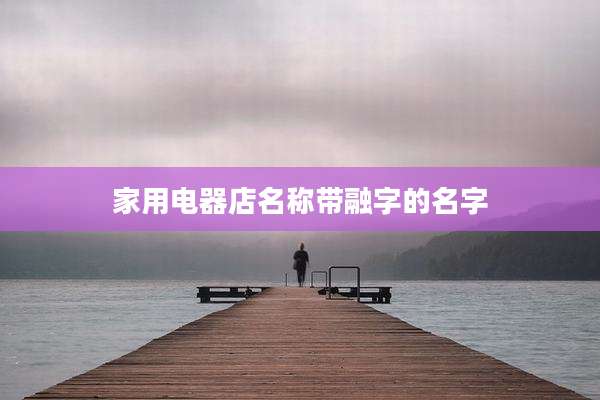 家用电器店名称带融字的名字