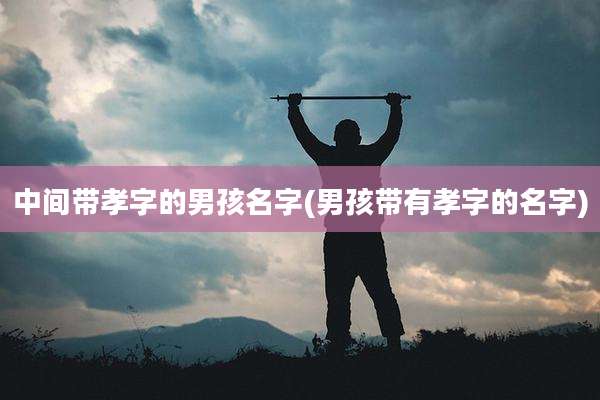 中间带孝字的男孩名字(男孩带有孝字的名字)