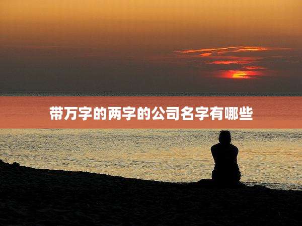 带万字的两字的公司名字有哪些