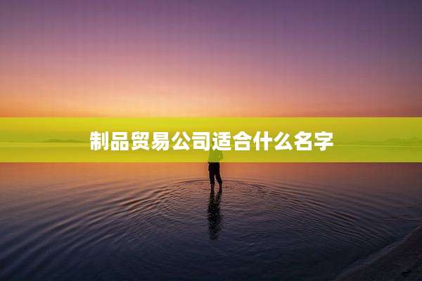制品贸易公司适合什么名字