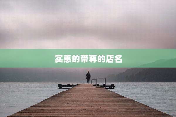 实惠的带尊的店名