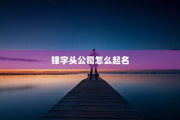 锋字头公司怎么起名