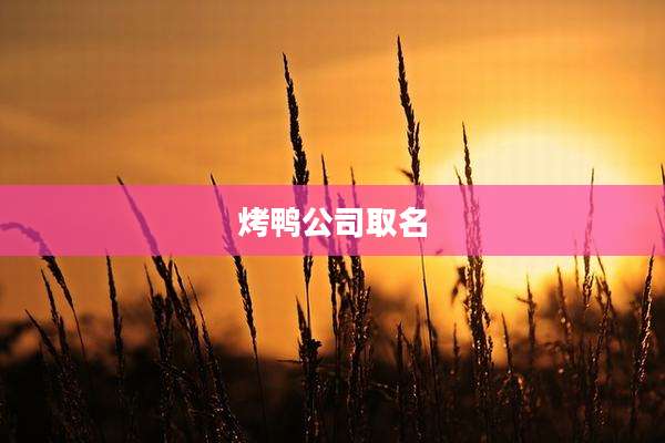 烤鸭公司取名