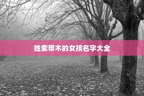 姓索带木的女孩名字大全