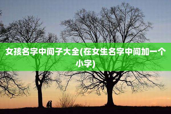 女孩名字中间子大全(在女生名字中间加一个小字)