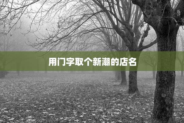 用门字取个新潮的店名
