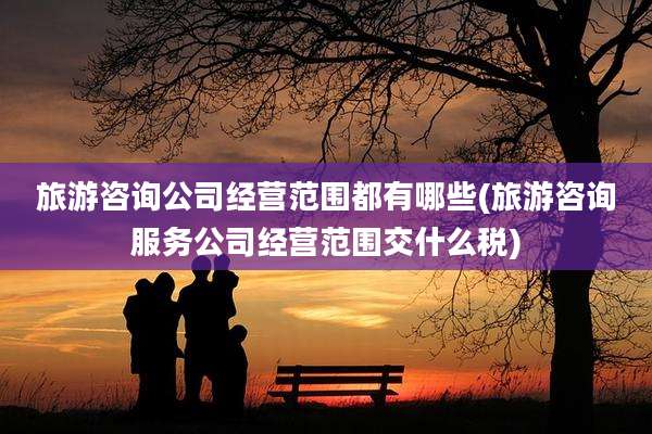 旅游咨询公司经营范围都有哪些(旅游咨询服务公司经营范围交什么税)