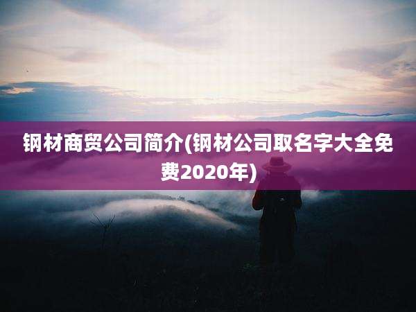 钢材商贸公司简介(钢材公司取名字大全免费2020年)