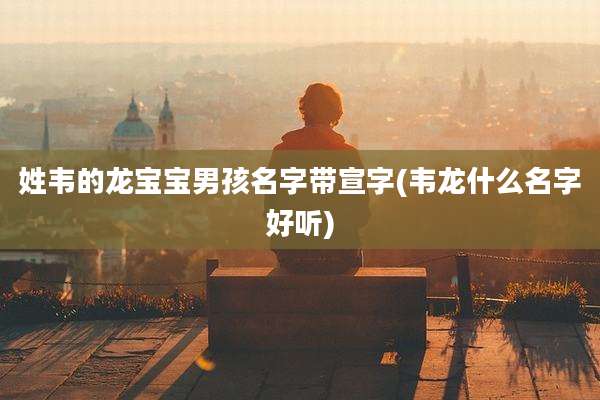 姓韦的龙宝宝男孩名字带宣字(韦龙什么名字好听)