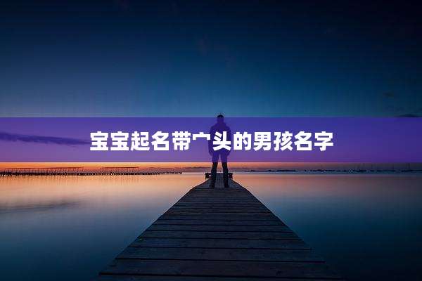 宝宝起名带宀头的男孩名字