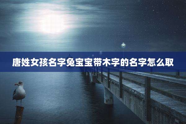 唐姓女孩名字兔宝宝带木字的名字怎么取