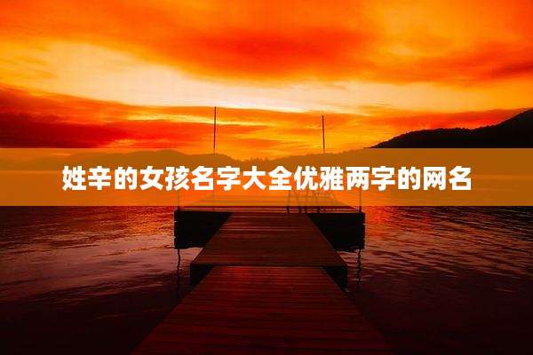 姓辛的女孩名字大全优雅两字的网名