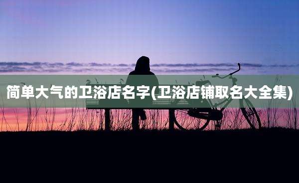 简单大气的卫浴店名字(卫浴店铺取名大全集)