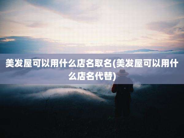 美发屋可以用什么店名取名(美发屋可以用什么店名代替)
