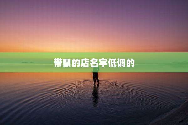 带鼎的店名字低调的